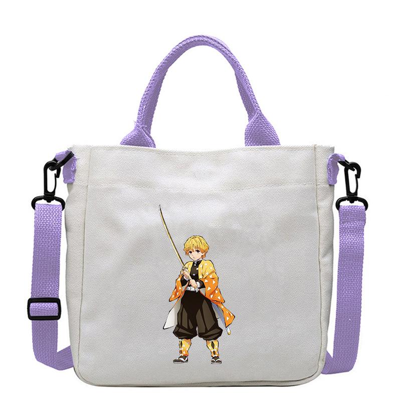 Japan Cartoon Comics Zenitsu Agatsuma Bedruckte Canvas Tasche Umhängetasche Tragetasche 7551