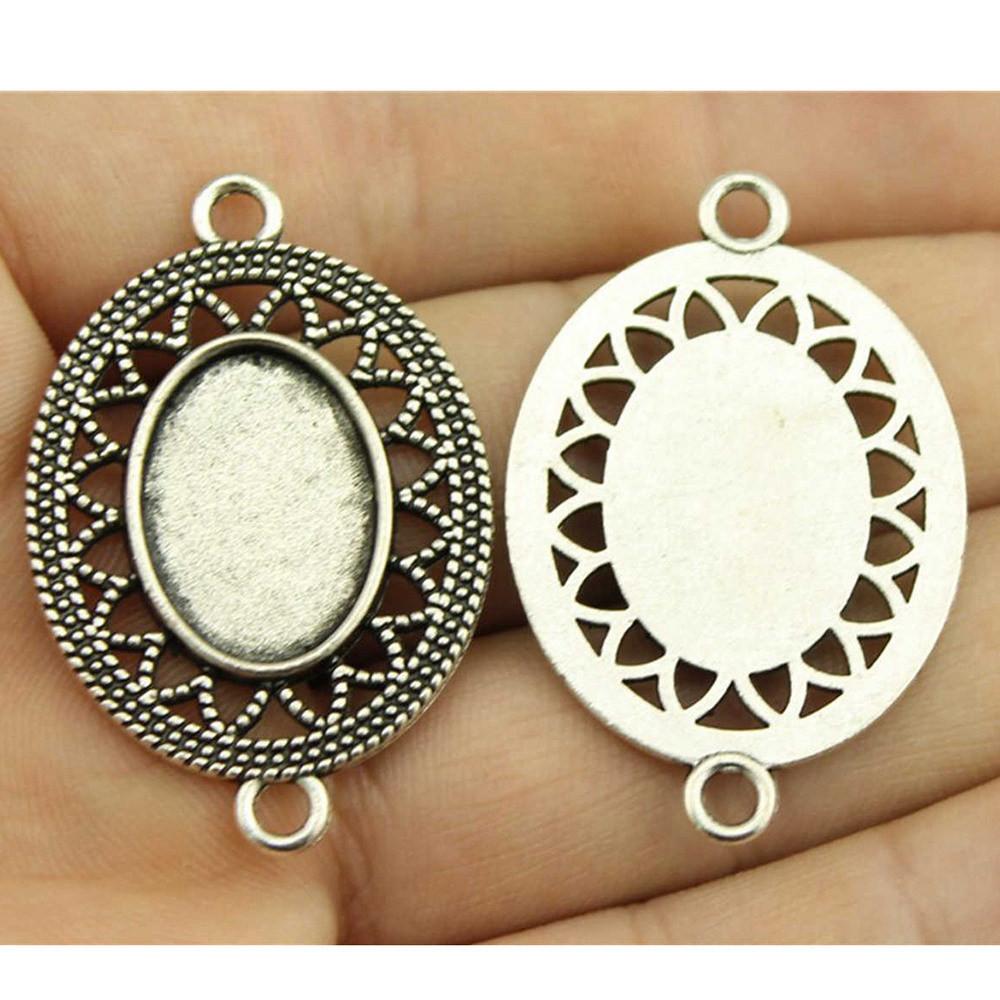 Owalna szklana baza kaboszonowa, oprawa, ramka pasująca 18x25mm 13x18mm, akcesoria, części, męska biżuteria, masywna, oryginalna dla Ciebie