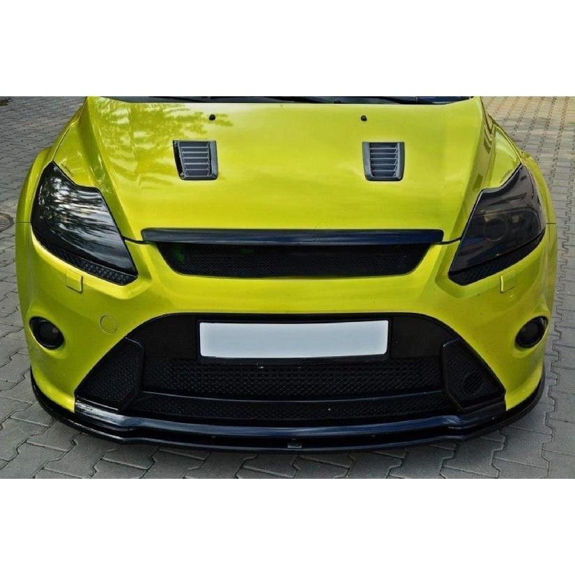 GSRECY Universal Hood Vent Scoop Kit Air Flow Intake Louvers Hood Trim Cover Compatible with Focus RS ST MK2 Style (Carbon Fiber Look)