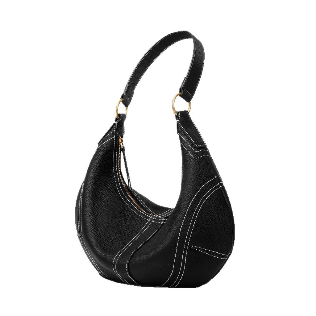 Shoulder Bag, Women's Large Capacity Armpit Bag, Leather Casual Dumpling Bag, Handbag, Fashionable Casual Croissant