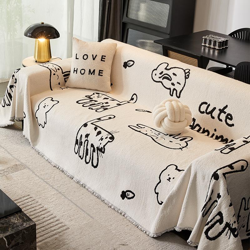 

Мультяшный чехол-одеяло для дивана с собакой, подушка для дивана с полной защитой, универсальный чехол на резинке для всех сезонов, водонепроницаемая мягкая ткань, чехол для дивана, подходящий для домашних животных 180 x 130cm