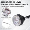 New M20 X 2.5 Motorcycle Fuel Tank Caps with 35MM Oil Temperature Gauge 0-200 Pointers Thermometer Cap Cover with 117MM Probe