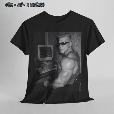 Doom Guy Unisex Tee, Doom Video Game Shirt, Heavy Cotton T-Shirt, Gamer Gift,