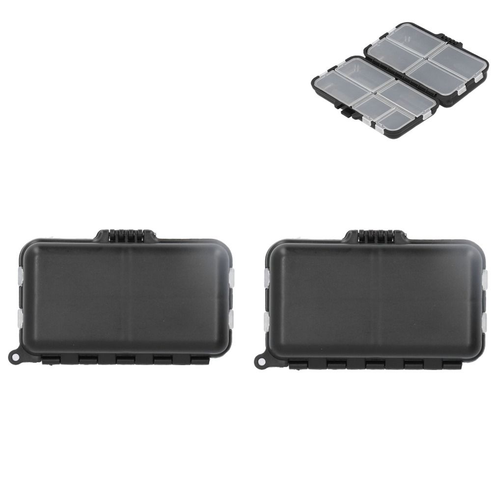 2PCS Double Sided Fishing Rigs Box 9 Compartments Fishing Bait Box  Lure Accessories