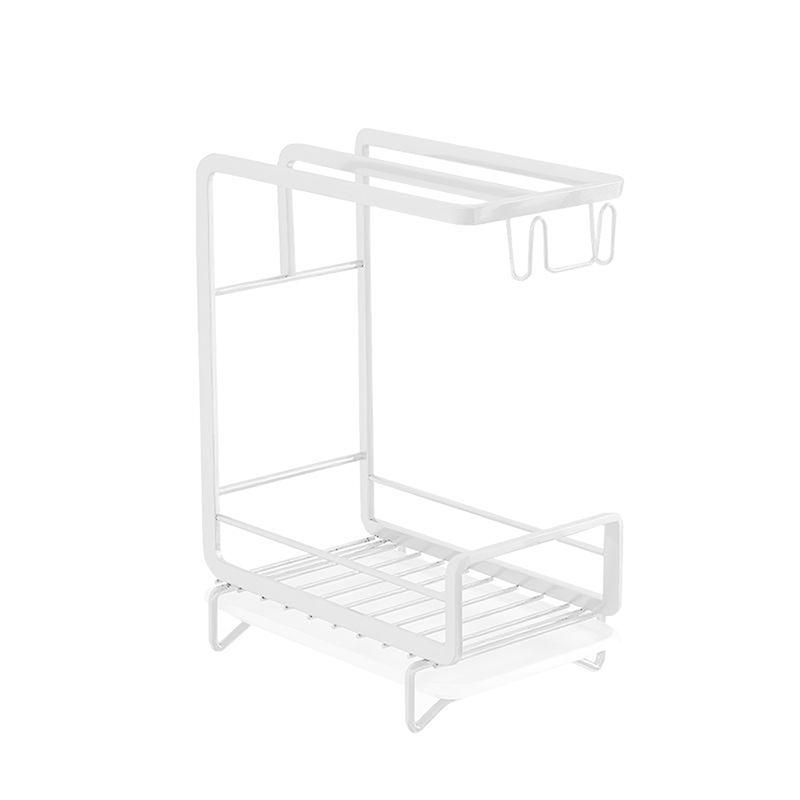 Kitchen Drain Rack Organizer Kitchen Sink Utensils Holder Drainer Storage Shelf Sponge Dishcloth Towel Rack