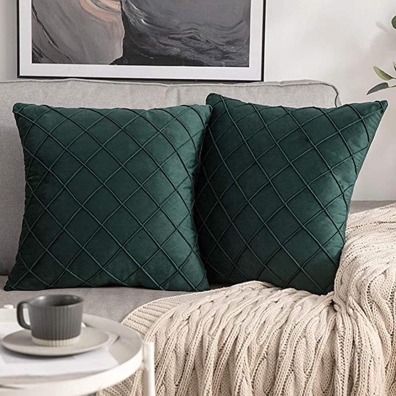 Sofa Pillow Bedside Car Lumbar Pillow Cushion Velvet Pillow Cover Ins Style New Plush Pillow