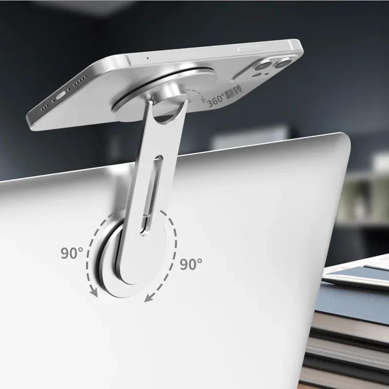 Magnetyczny Uchwyt na Telefon Samochodowy Do Tesla Model 3/Y/X/S Do Magsafe Iphone 14 13 12 Metalowy Uchwyt Rozszerzający Montaż Boczny na Ekran Laptopa