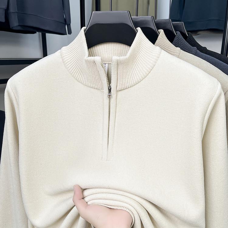 2025 Men's Warm Half-High Collar Zipper Knitwear Base Layer