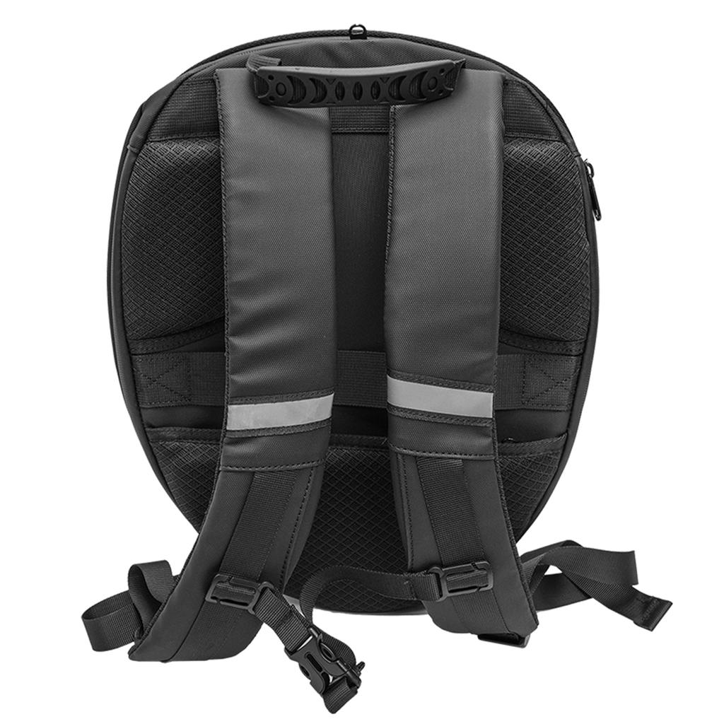 Motorcycle LED Helmet Backpack with Smart DIY Display High Brightness Night Security Expandable USB Powered Rainproof