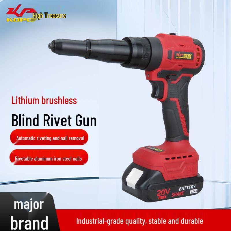 Gaobao Rechargeable Brushless Lithium Rivet Gun - Fully Automatic Pop Riveter