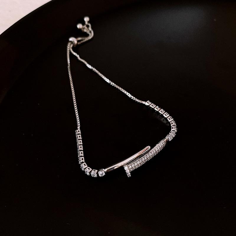 

Браслет с цирконом, браслет в стиле ретро, легкая роскошь, нишевые ювелирные изделия высокого класса