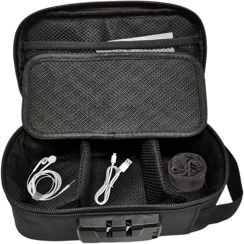 Geruchsdichte Tasche Große Kapazität Mit Schloss Aktivkohle Deodorant Tasche Tragbare Pfeifentasche Reise Datenkabel Aufbewahrungstasche