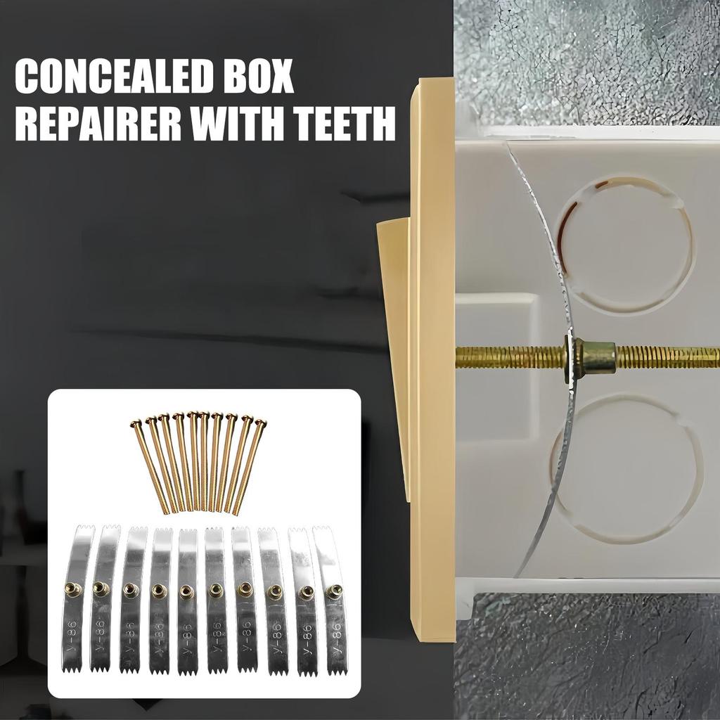 Electrical Box Repair Tool 10 Pieces Maintenance Tool Junction Box Repairer With Teeth For Household Home Renovation Wiring