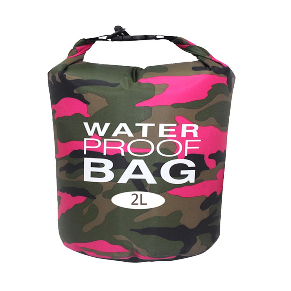 Wasserdichte Badetasche Camouflage Outdoor Camping Dry Sack (2L Rose