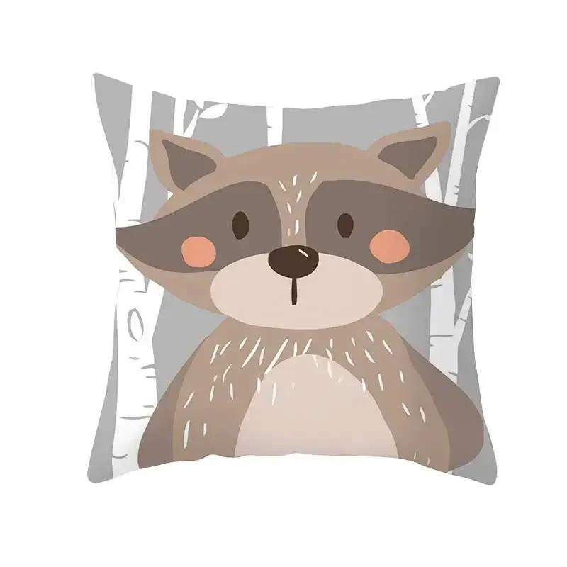 Funny Cute Animal Cushion Cover Cartoon Creative African Tribe Fox Pillow Case For Sofa Home Textile Pillow Covers Pillowcase