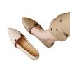 Autumn French retro pointed head color matching light mouth single shoes women's low heel super soft medium thick heel grandma shoes temperament small