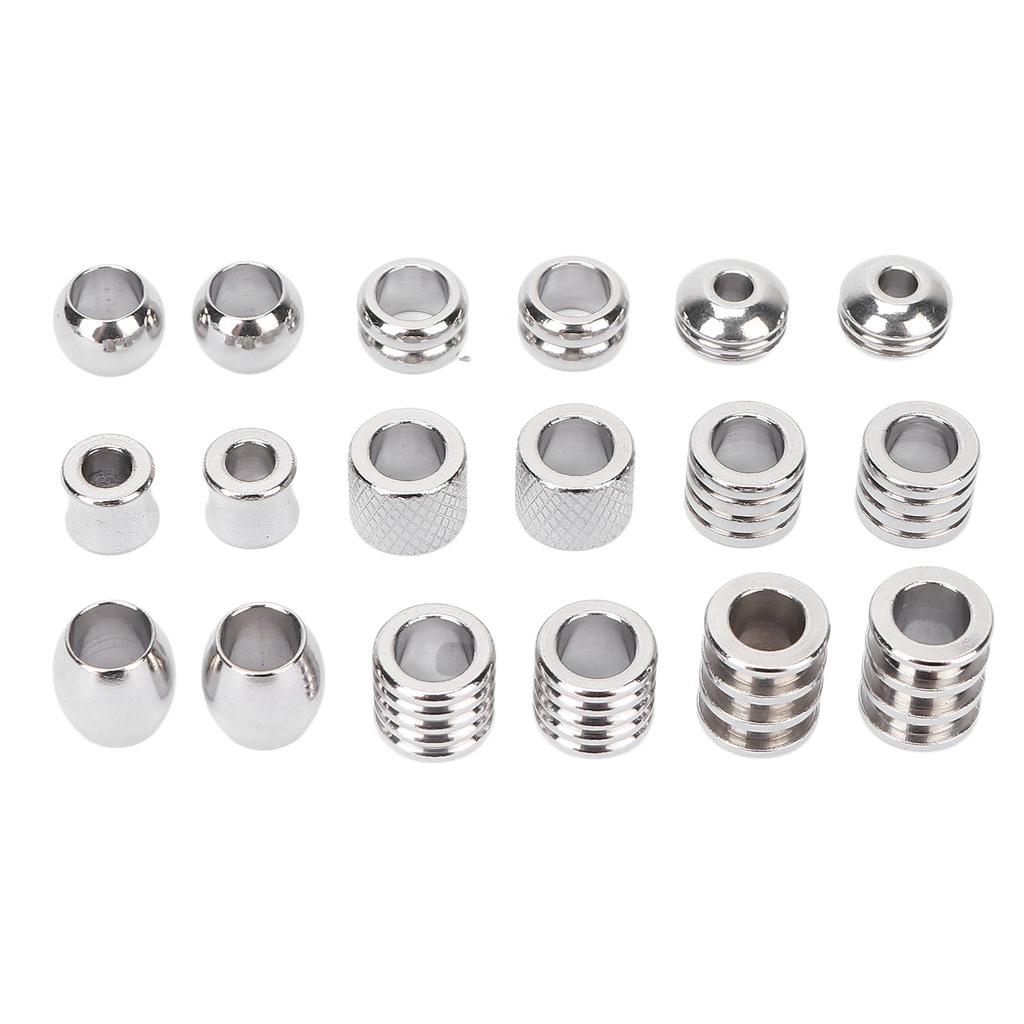 18Pcs Viking Hair Beads Stainless Steel High Hardness Perfect Size Simple Design Wide Application