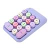 2.4GHz Wireless Numeric Keypad 18 Keys Retro Color Round Keycaps Mini Number Keyboard with USB