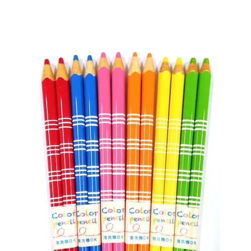 Aoba Chopsticks, Dishwasher Safe, Natural Wood, Colored Pencil, Border, Yellow, 22.5cm