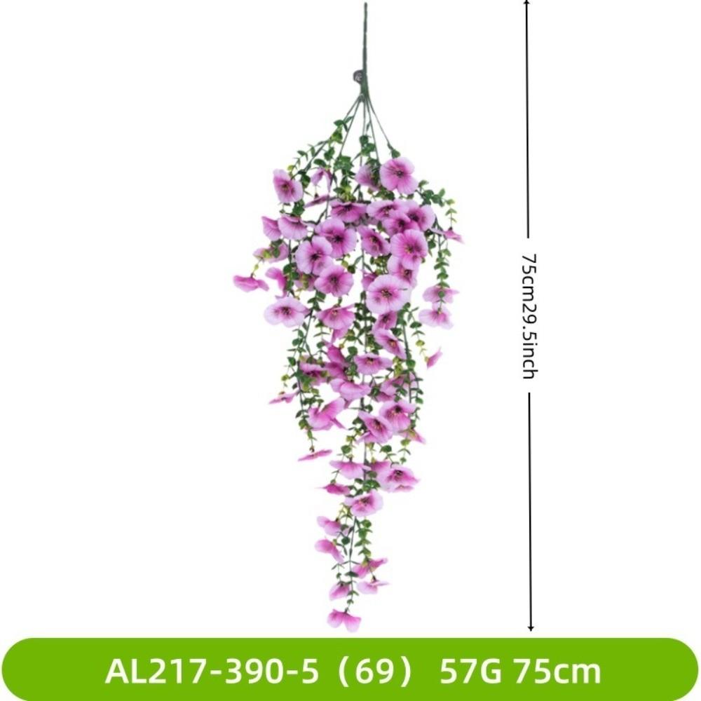 

New Multicolor Artificial Flower DIY Lifelike Fake Flower Green Leaves Viola tricolor Eucalyptus Pansy Wall Hanging Ornament