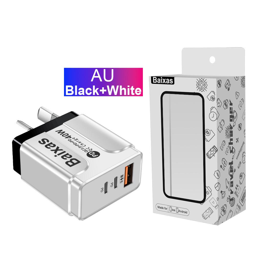 Universal Power Adapter: Compatible with UK, EU, US, AU Standards, 1 USB & 2 PD Ports.
