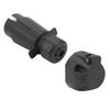 7 Pin Trailer Plug Socket with Gasket Bracket Kit Wiring Harness Connector for Motorboat RV
