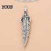 Decorative Clothing Accessory 1/2Pcs Vintage Feather Brooch for Men, Alloy Silver Lapel Jewelry, Pin Badge Clothes Bag Hat Scarf Suits Metal