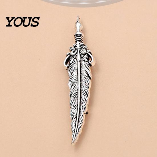Decorative Clothing Accessory 1/2Pcs Vintage Feather Brooch for Men, Alloy Silver Lapel Jewelry, Pin Badge Clothes Bag Hat Scarf Suits Metal