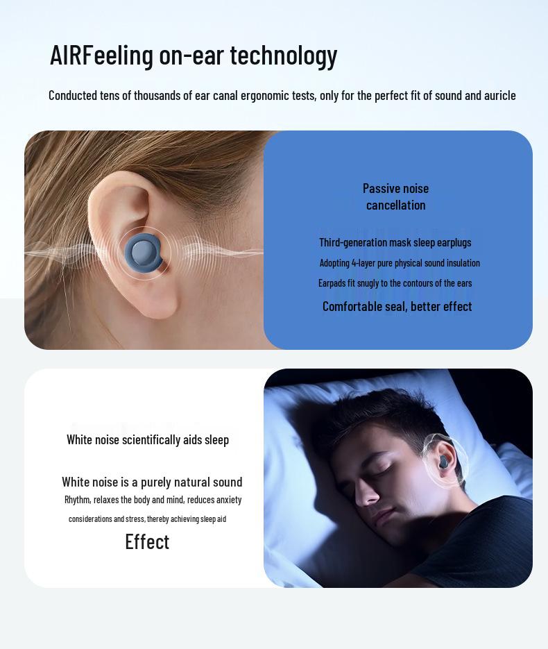 Soundproof Anti-Snoring Sleep Earplugs - Noise Reduction Silent Comfort