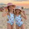 Costume da bagno intero per bambina Estate Bambini Stampa Frutta Costumi da bagno Casual Moda Senza maniche Abbigliamento da spiaggia per bambini