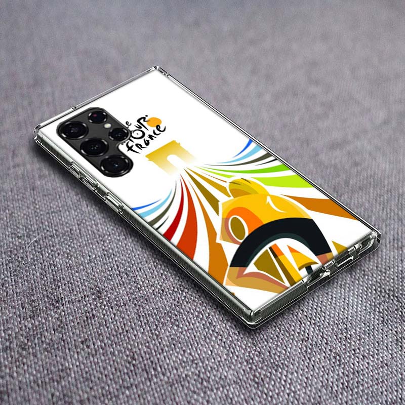 T-Tour De France Bicycle Phone Case For Samsung Galaxy S24 S23 S21 S20 FE S22 S26 Ultra S25 Edge S10 Plus Cover Clear TPU Capa S