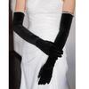 Elegant Black Velvet Bridal Gloves Long Length Soft Arm Gloves for Wedding Operas Theme Costume Event Gathering Wear