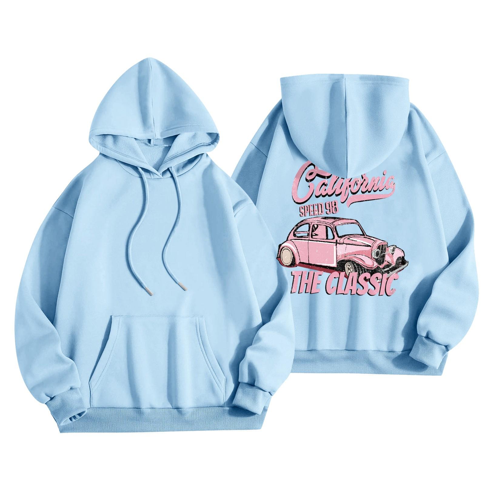 

Женская модная повседневная универсальная повседневная толстовка с капюшоном, повседневная толстовка с длинными рукавами и нашивками сверху S