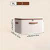 White Zippered Storage Box - Heavy Duty Linen Organizer for Clothes, Jewelry, Shoes & Accessories, Travel & Home Use