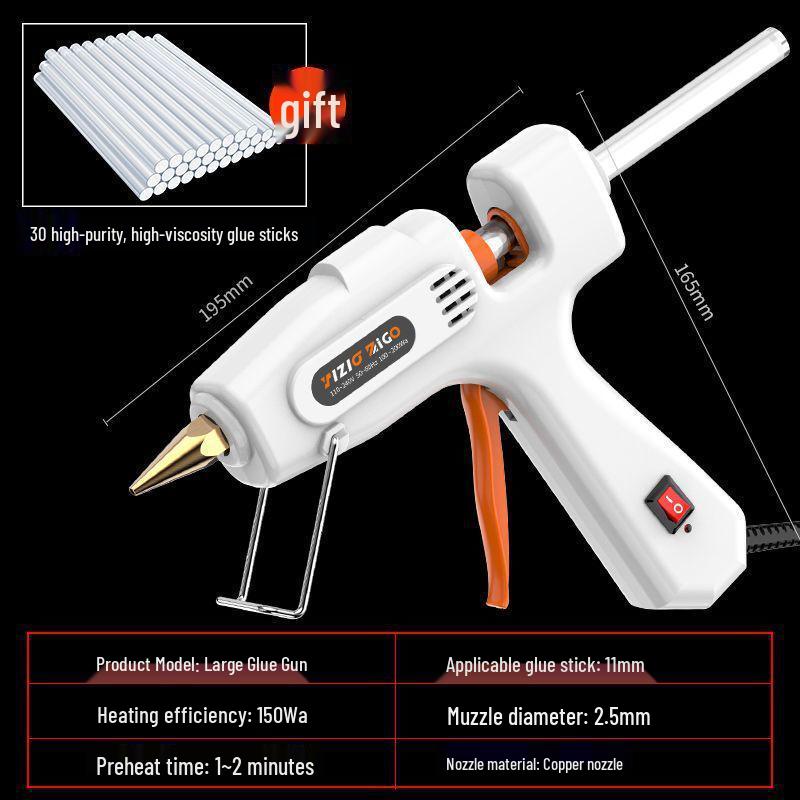 Compact Hot Melt Glue Gun for Students & Household Projects