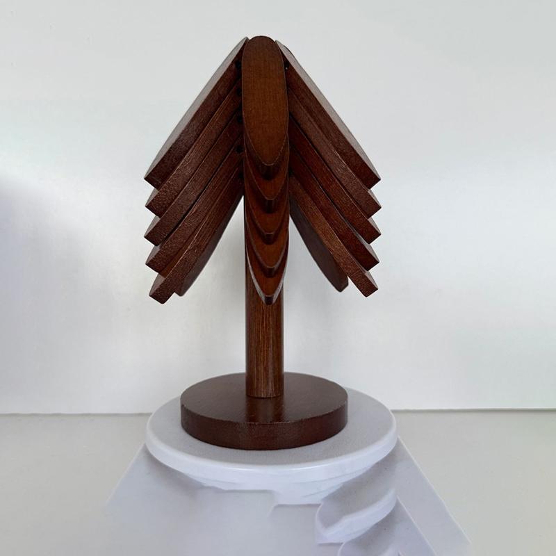 New Fashion Christmas Tree-Shaped Wooden Heat Resistant Creative Kitchen Table Decor Hot Pad for Dining Home