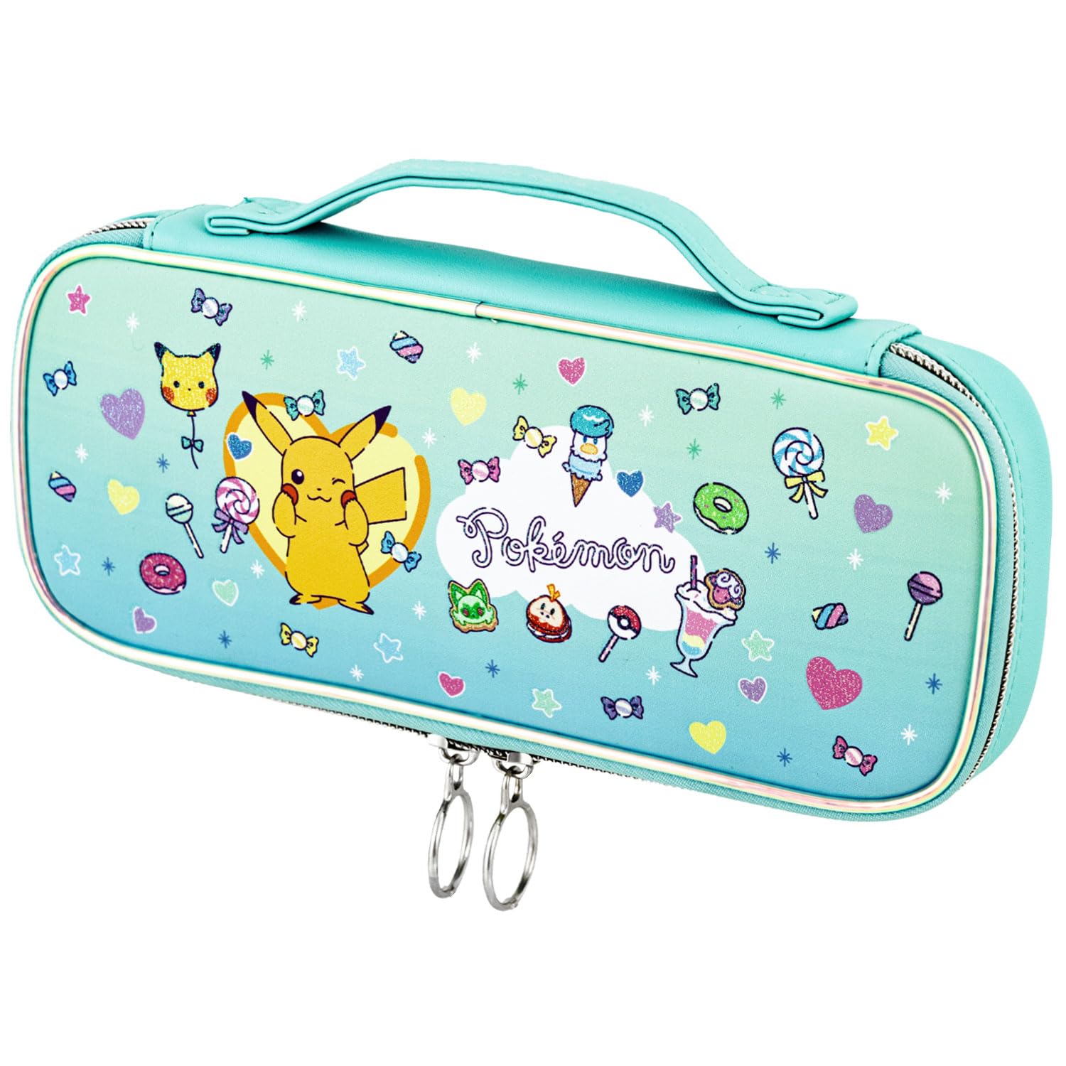 Showa Note Pen Case with Mesh Pocket and Pencil Mint 987729003 Pokémon Holder, Green,