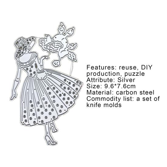 1 sada vyřezávacích forem Lady Dog DIY Scrapbook Emboss Paper Cards Album Art Stencil Form