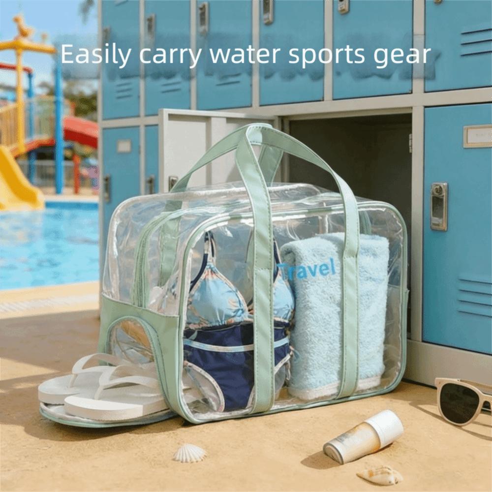 Large Capacity Transparent Cosmetic Bag PVC Outdoor Sports Bag Fashion Swimming Storage Bag Sports
