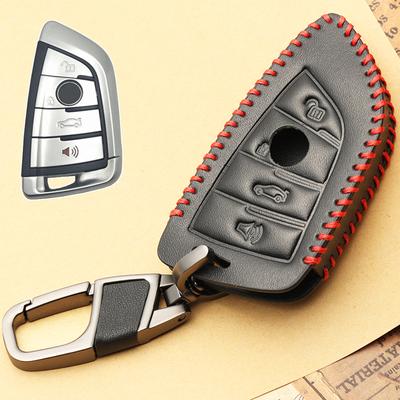 Custodia Protettiva Guscio in Pelle a 4 Pulsanti per Chiave Auto per BMW X5 35i 50i X6 F15 F16 F86 G30 7 G11 M Z4 E85 E86 X1 F48 X3 X4 F15