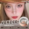 (0~-7.00 Grade) EYESHARE Colored Brown Contact Lenses with Grade Myopia Gray Natural Pupils for Eyes 14.2mm Prescription Lens