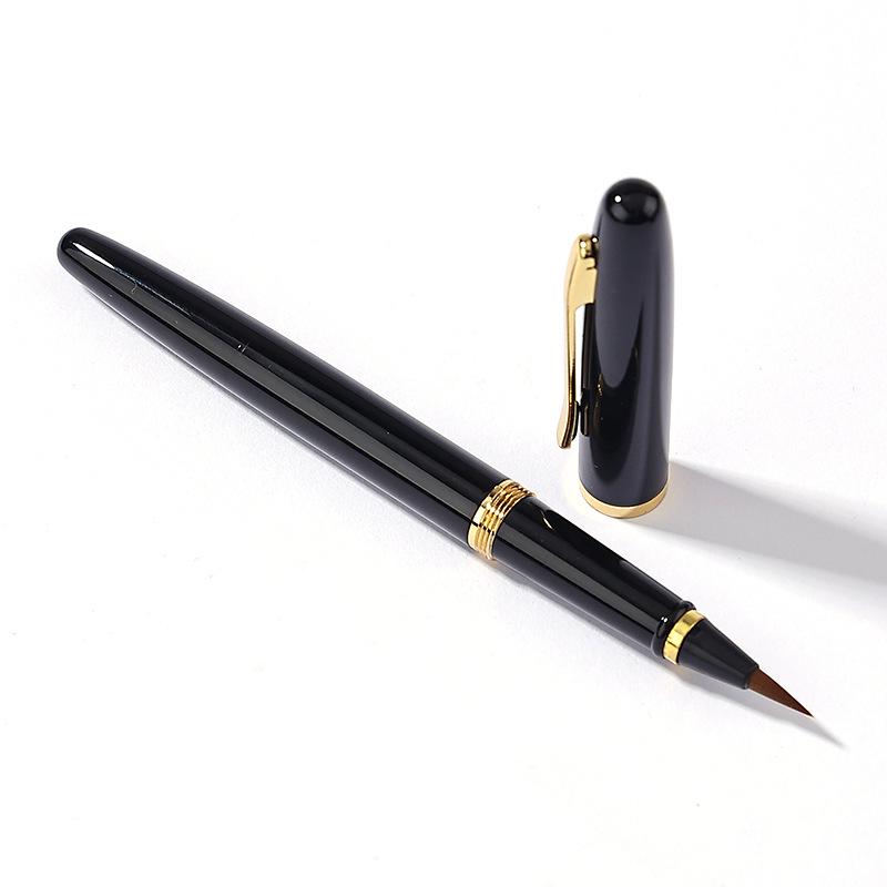 

Pen-Style Calligraphy Brush Set: Soft Tip Fountain Pen in Gift Box for Regular Script, Sutra Copying, and Business Gifts.