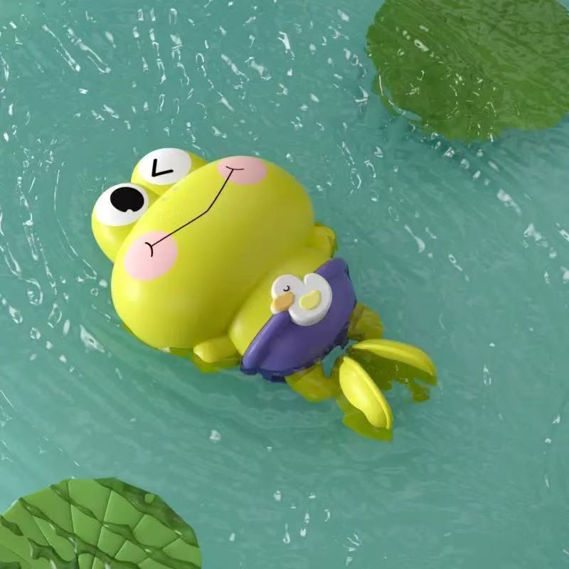 

Baby Mechanical Clock Toy For Bath Cute Frog-Shaped Toy Floating Toy Pool Toy Suitable For children Baby Bathtub жёлтый