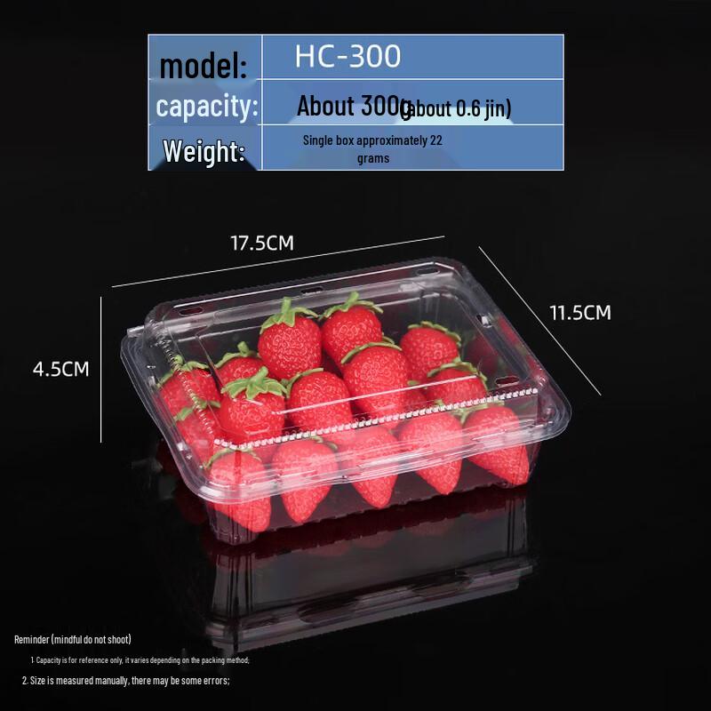 Thickened Clear Round Disposable Plastic Food Container