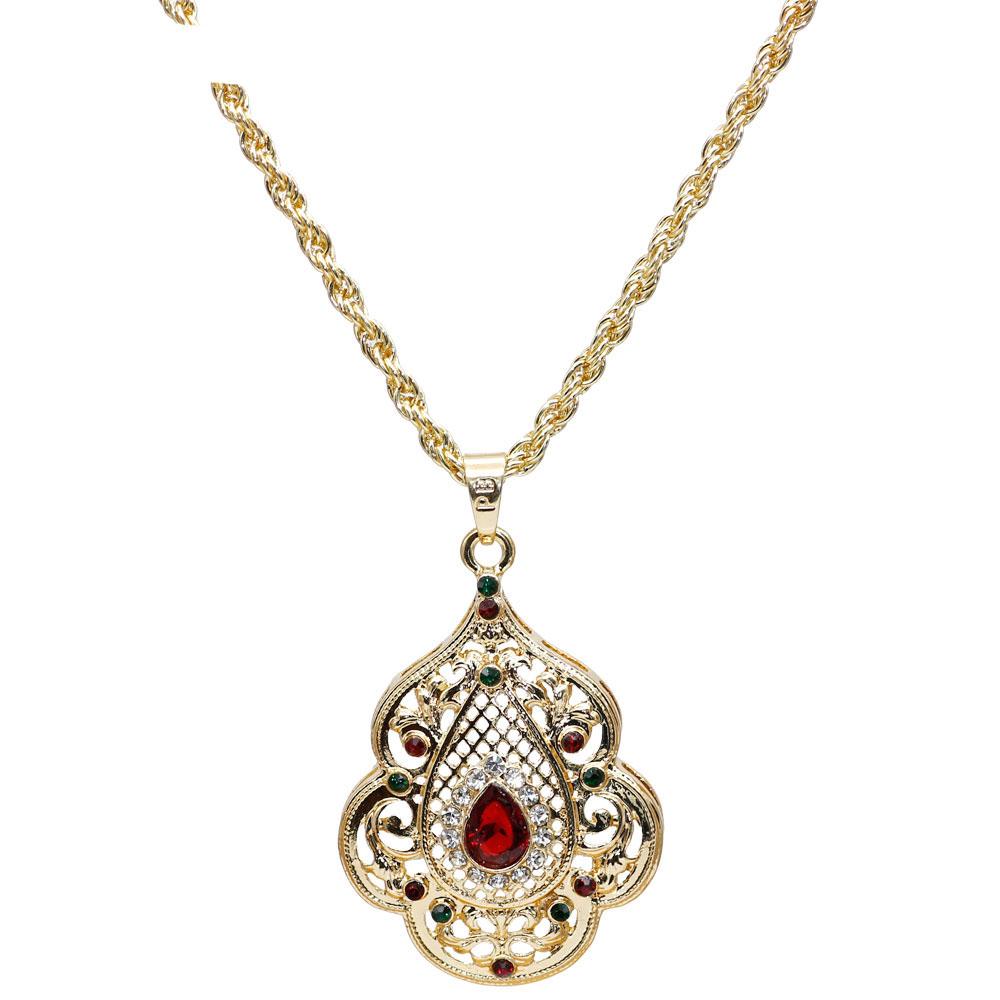 Collier Long pendentif couleur or pour femmes, cadeau de mariage ethnique, accessoire de fleur en métal