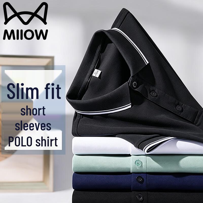 

MiiOW Men s Short Sleeve Polo T-Shirt M