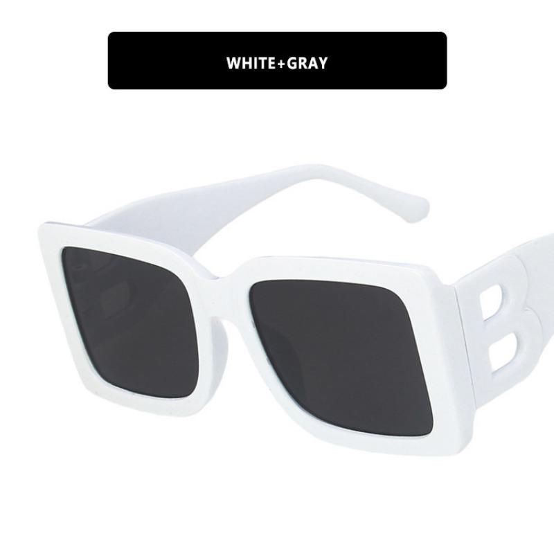New Fashion Oversized The Letter B Square Luxury Trend Sunglasses Women Men Retro Rectangle Sunglasses
