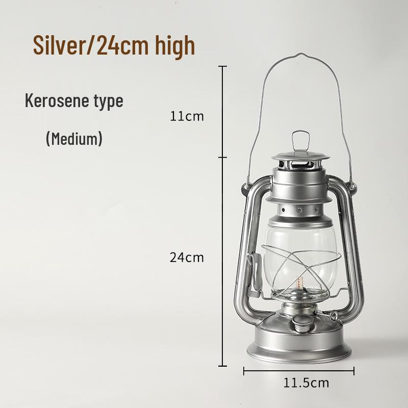 Retro Handheld Kerosene Lantern for Outdoor Camping and Decor