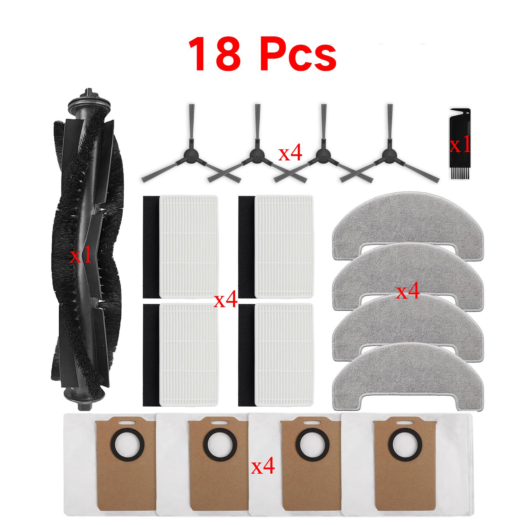 

Replacement Parts For MONSGA MS1 MAX Robotic Vacuum Cleaner, accessorie Parts with Roller Brush HEAP Filter Mop Pad Dust Bag