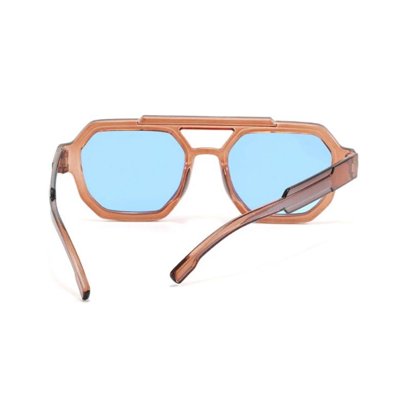 Vintage Double Bridges Eyeglasses Square Sunglasses Fashion Luxury Brand Designer Eyewear UV400 Protection